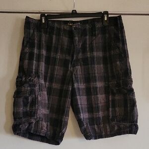Lee Men's Plaid Cargo Shorts